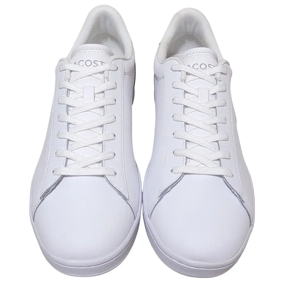 Lacoste Men Carnaby Set 224 Low Top Sneakers Size US 10.5 White Leather